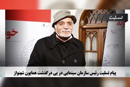 رئيس سازمان سينمايي پيام تسليتي را صادر کرد